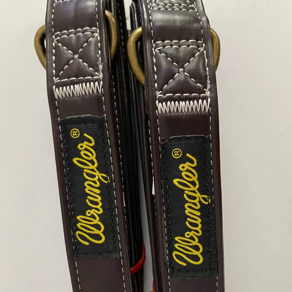 Wrangler Dog Leash‎ Set of 2 M/L/XL Dark Brown New 4ft Lead